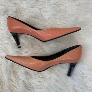 V Italia Abigail Salmon Leather Stiletto Pump